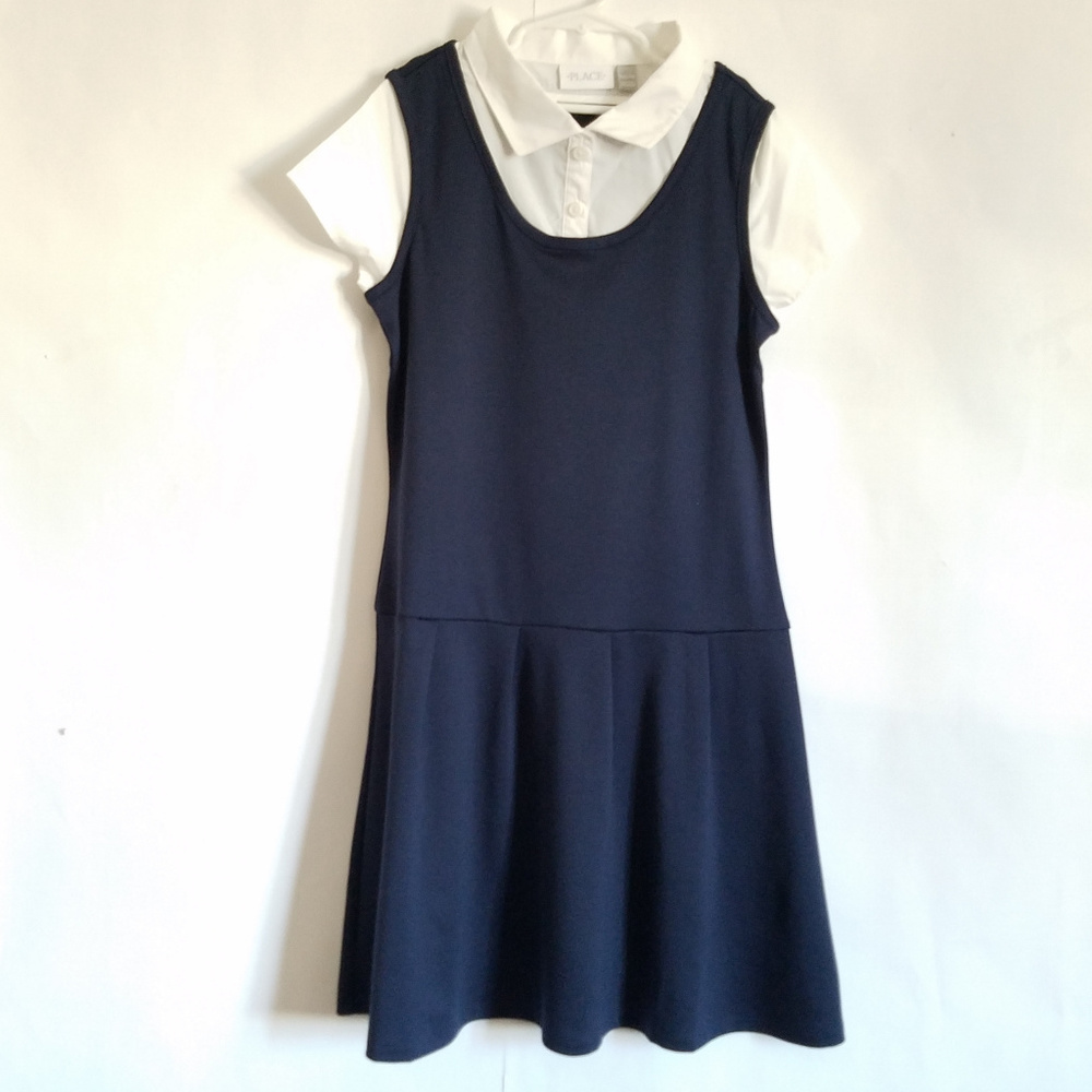 Uniform-Girls Uniform Ponte Knit 2 In 1 Dress 2XL
